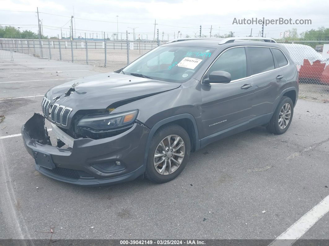 2019 Jeep Cherokee Latitude Plus Fwd Gray vin: 1C4PJLLB0KD202634