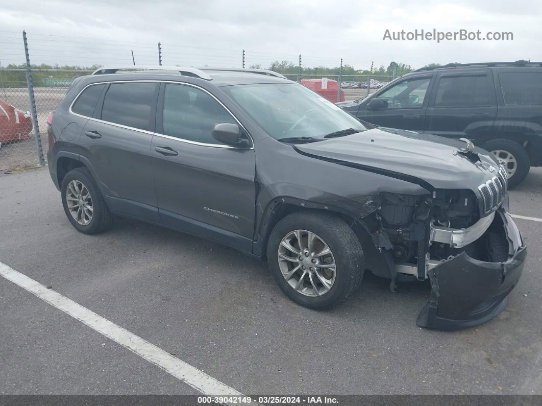 2019 Jeep Cherokee Latitude Plus Fwd Gray vin: 1C4PJLLB0KD202634