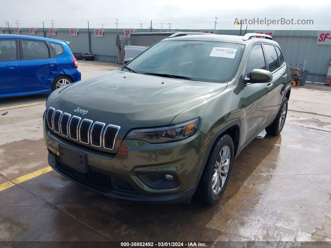 2021 Jeep Cherokee Latitude Plus Fwd Green vin: 1C4PJLLB0MD228279