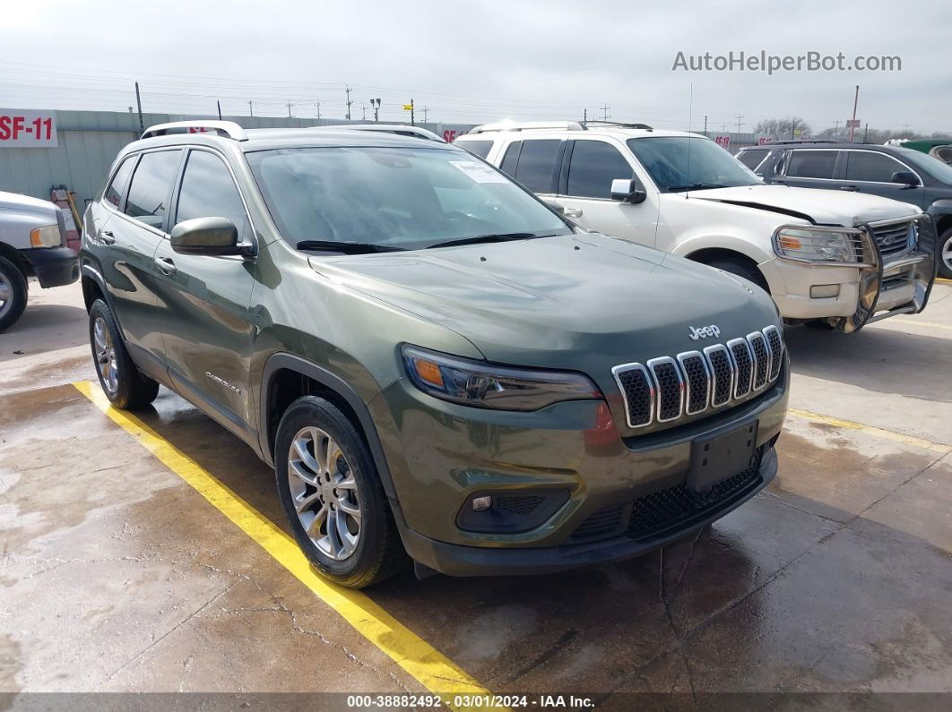 2021 Jeep Cherokee Latitude Plus Fwd Зеленый vin: 1C4PJLLB0MD228279