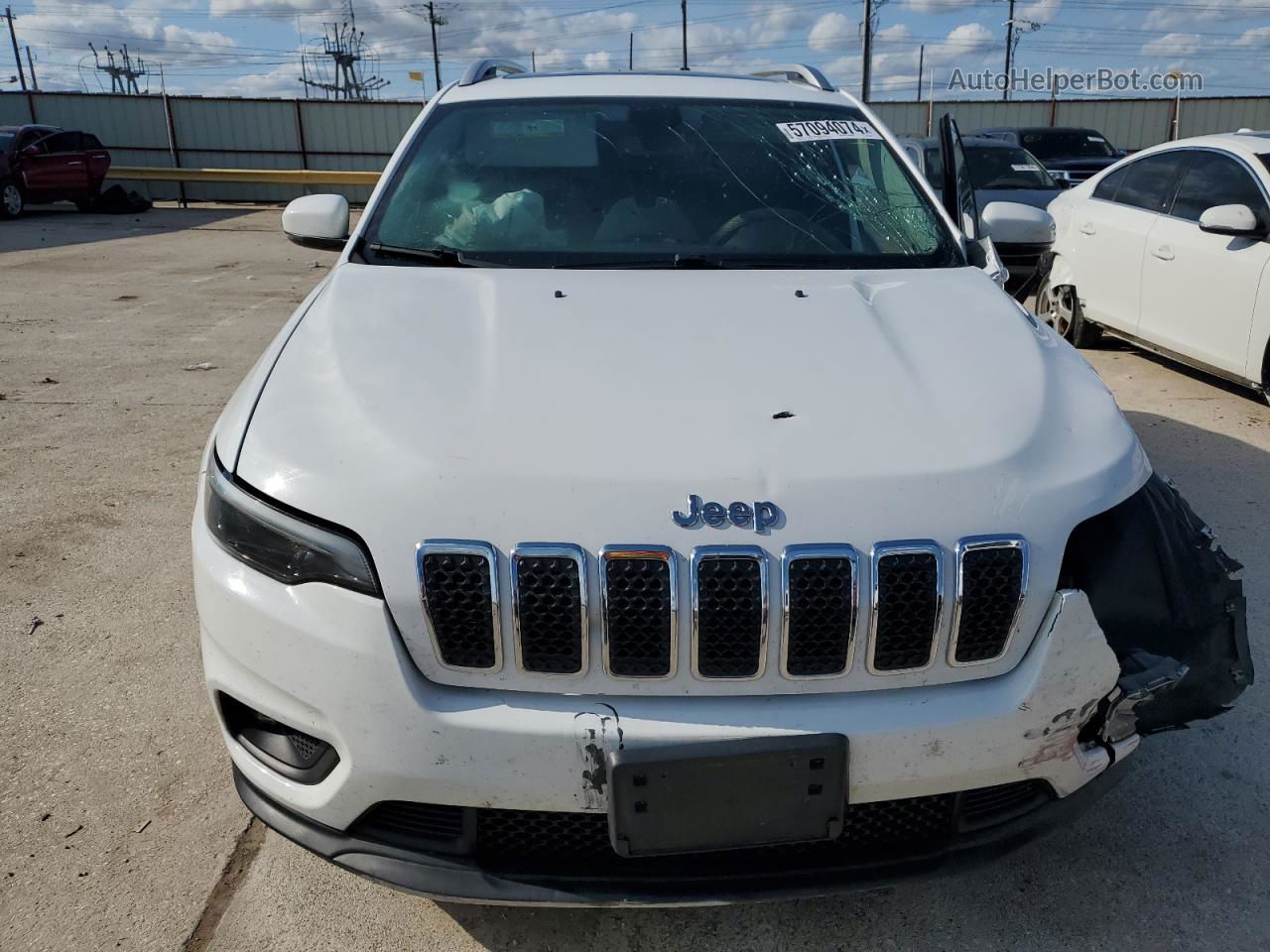 2019 Jeep Cherokee Latitude Plus Белый vin: 1C4PJLLB1KD242396