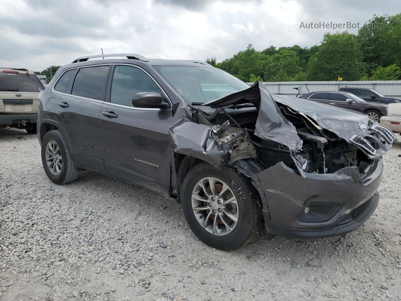 2019 Jeep Cherokee Latitude Plus Brown vin: 1C4PJLLB1KD249199