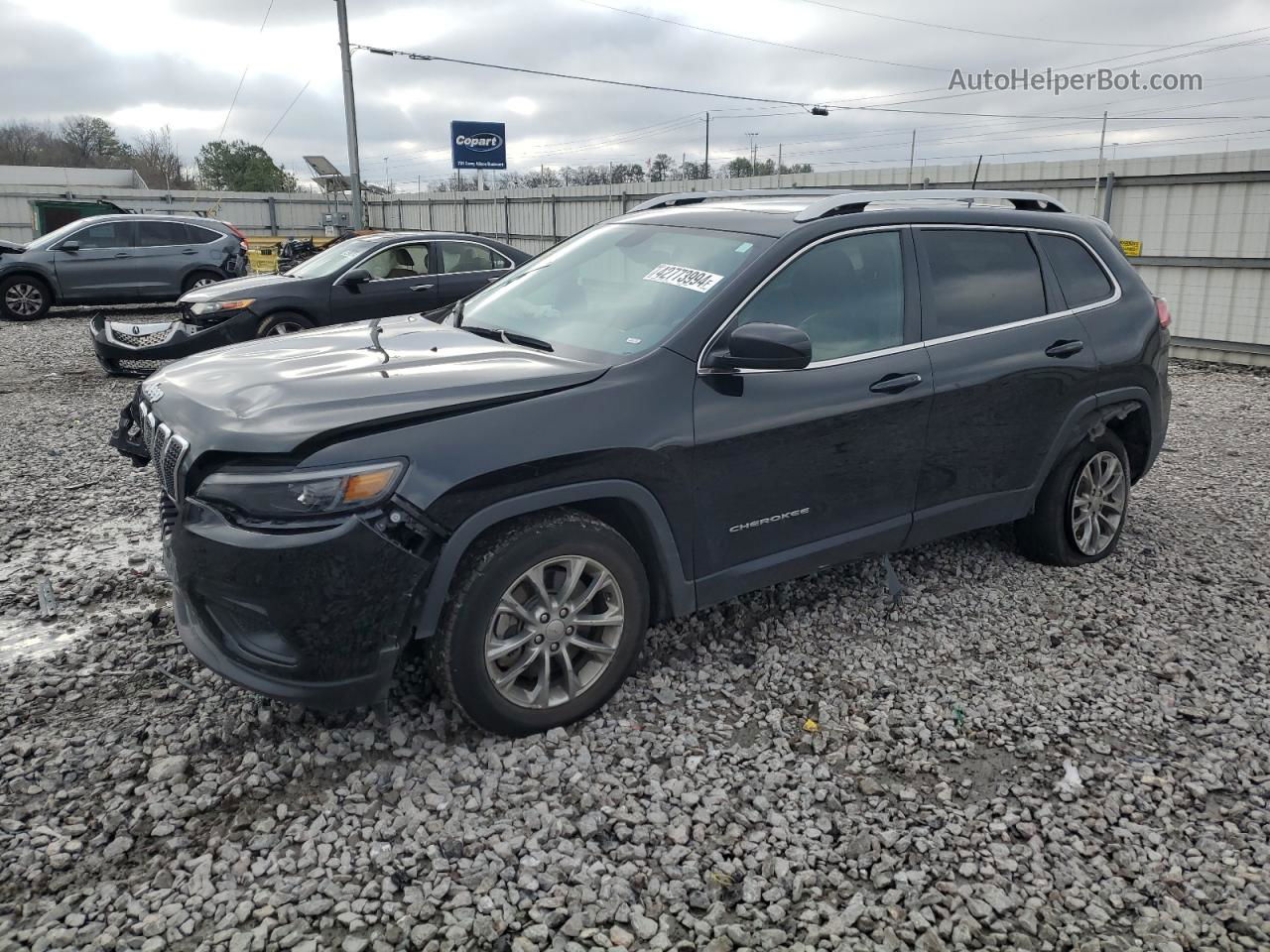 2019 Jeep Cherokee Latitude Plus Black vin: 1C4PJLLB1KD266844