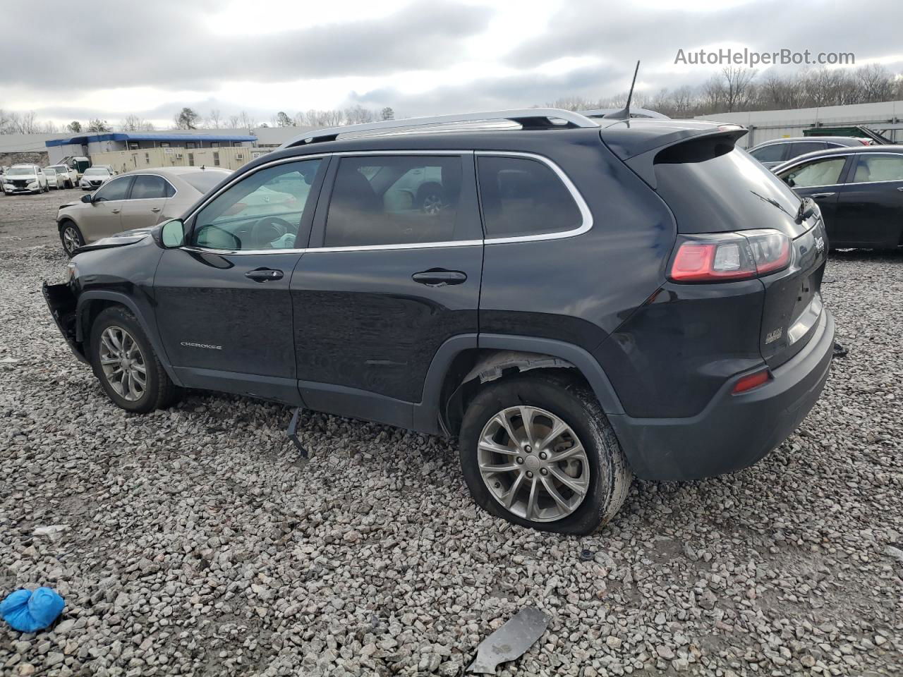 2019 Jeep Cherokee Latitude Plus Black vin: 1C4PJLLB1KD266844