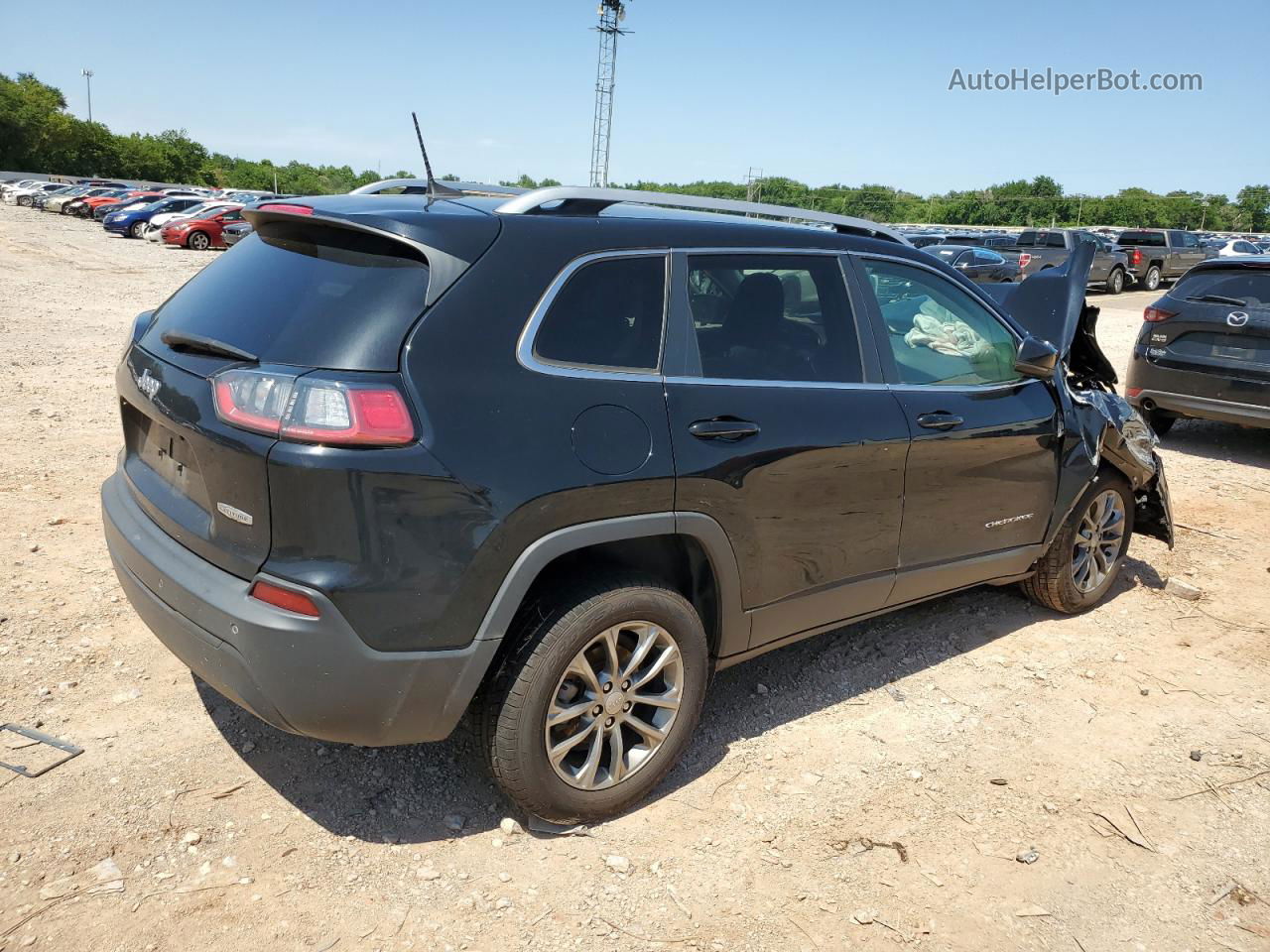 2019 Jeep Cherokee Latitude Plus Черный vin: 1C4PJLLB1KD297429