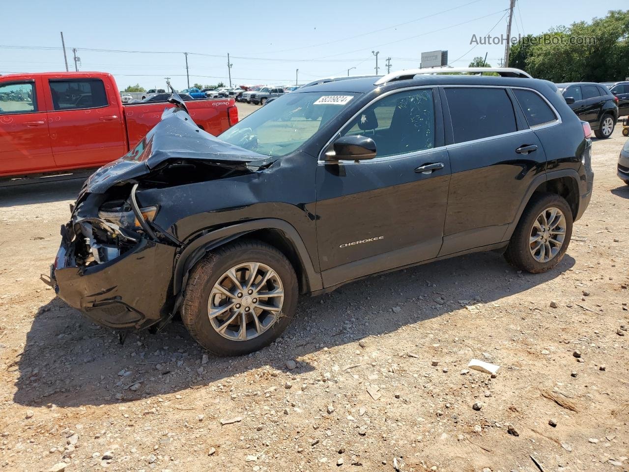 2019 Jeep Cherokee Latitude Plus Черный vin: 1C4PJLLB1KD297429