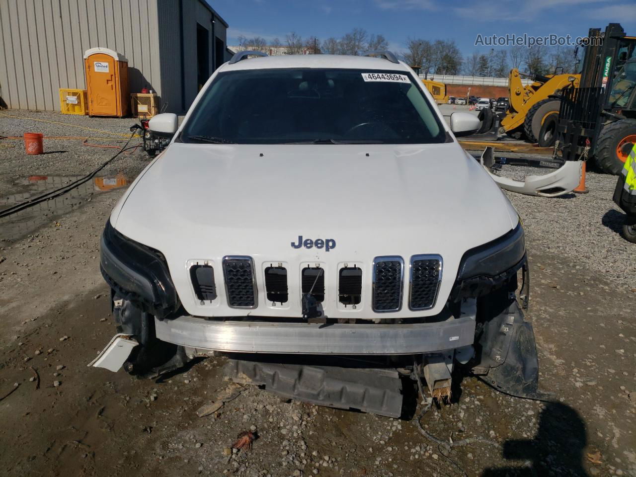 2019 Jeep Cherokee Latitude Plus White vin: 1C4PJLLB1KD324483