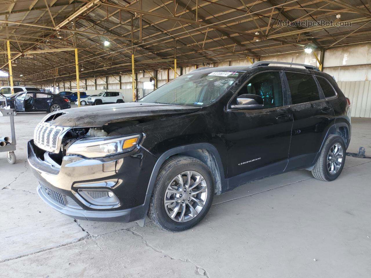 2021 Jeep Cherokee Latitude Plus Black vin: 1C4PJLLB1MD169470