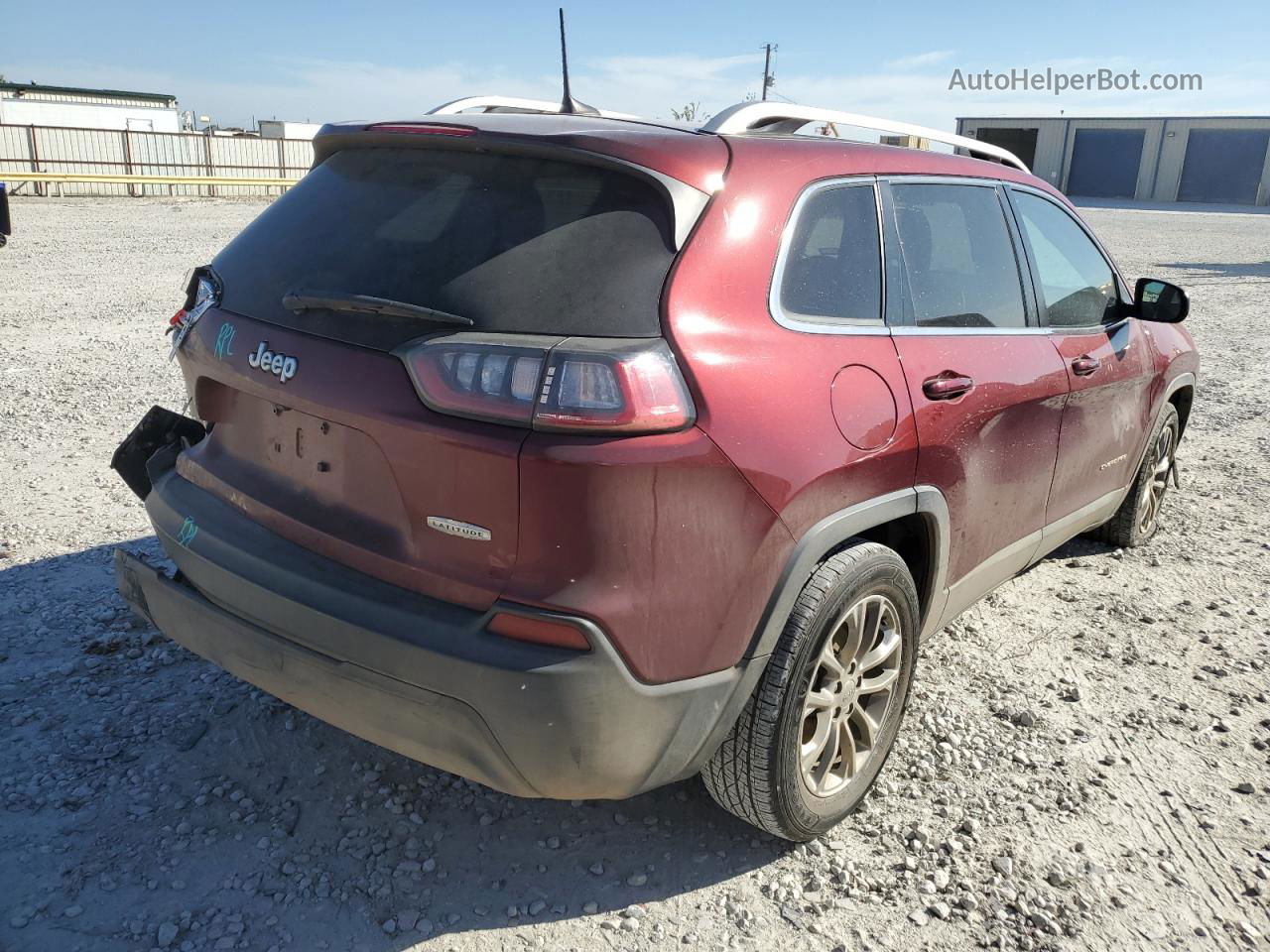 2019 Jeep Cherokee Latitude Plus Бордовый vin: 1C4PJLLB2KD151766