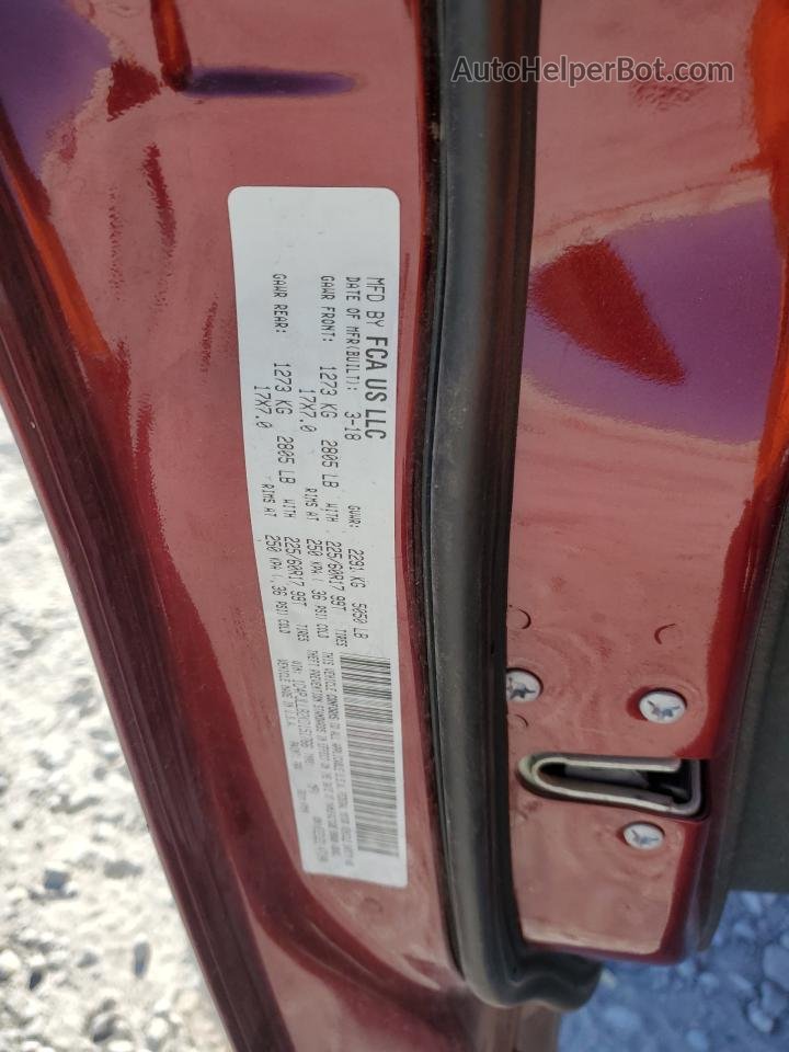 2019 Jeep Cherokee Latitude Plus Бордовый vin: 1C4PJLLB2KD151766