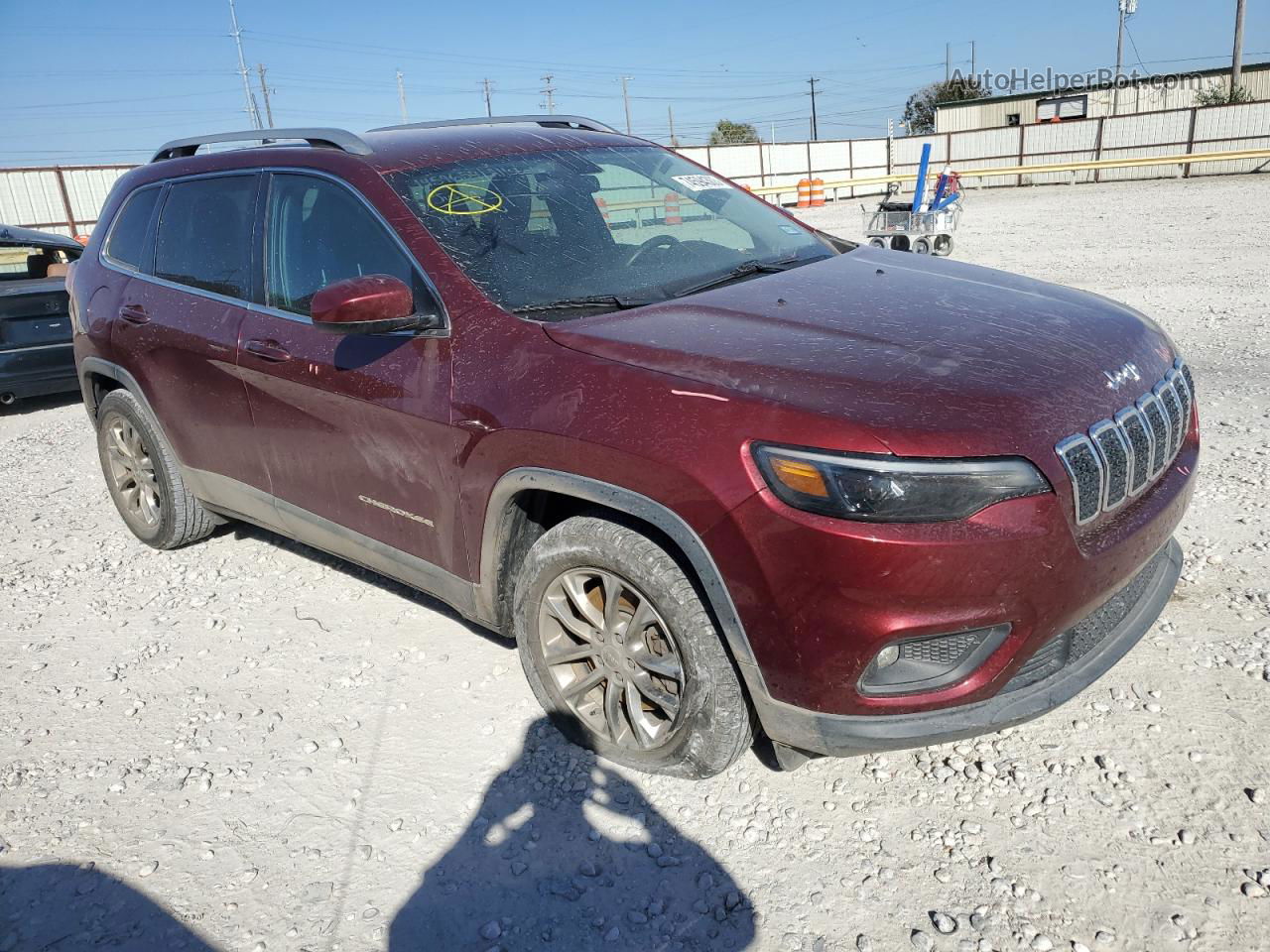 2019 Jeep Cherokee Latitude Plus Бордовый vin: 1C4PJLLB2KD151766