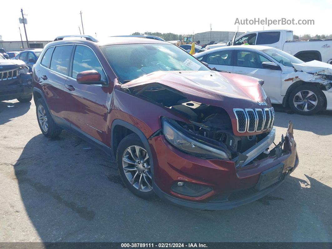 2019 Jeep Cherokee Latitude Plus Fwd Red vin: 1C4PJLLB2KD269462