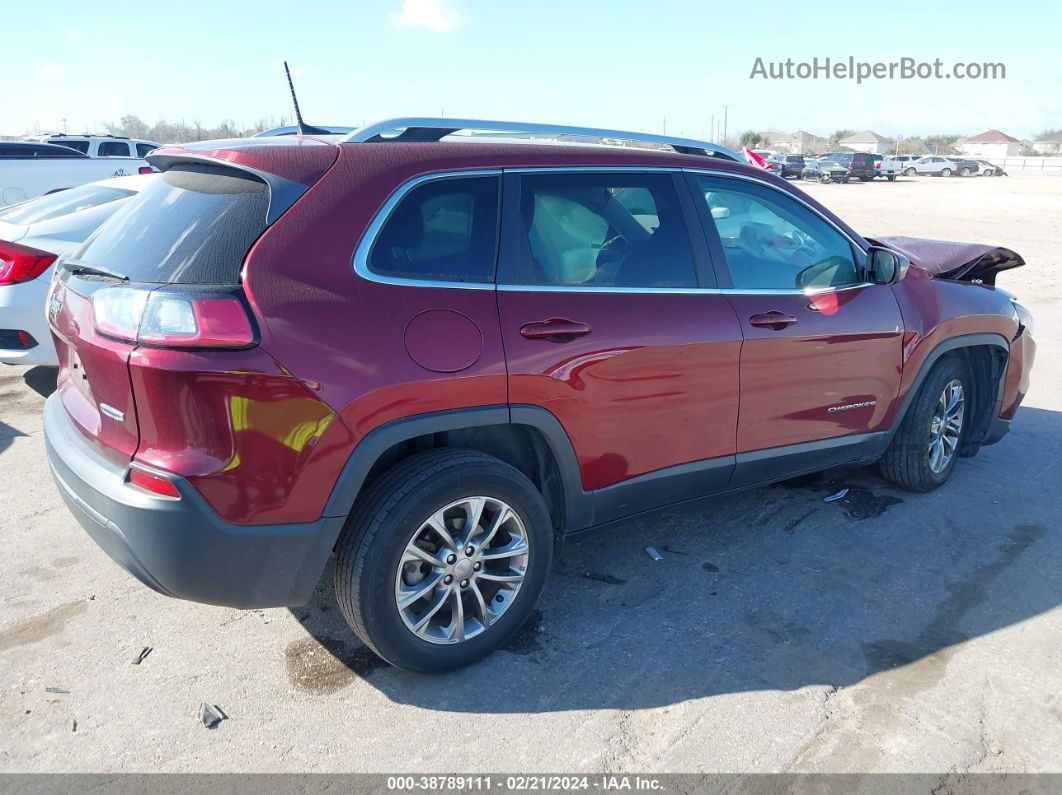 2019 Jeep Cherokee Latitude Plus Fwd Red vin: 1C4PJLLB2KD269462