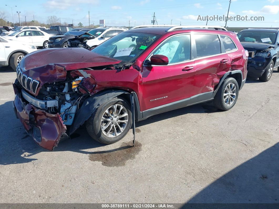 2019 Jeep Cherokee Latitude Plus Fwd Красный vin: 1C4PJLLB2KD269462