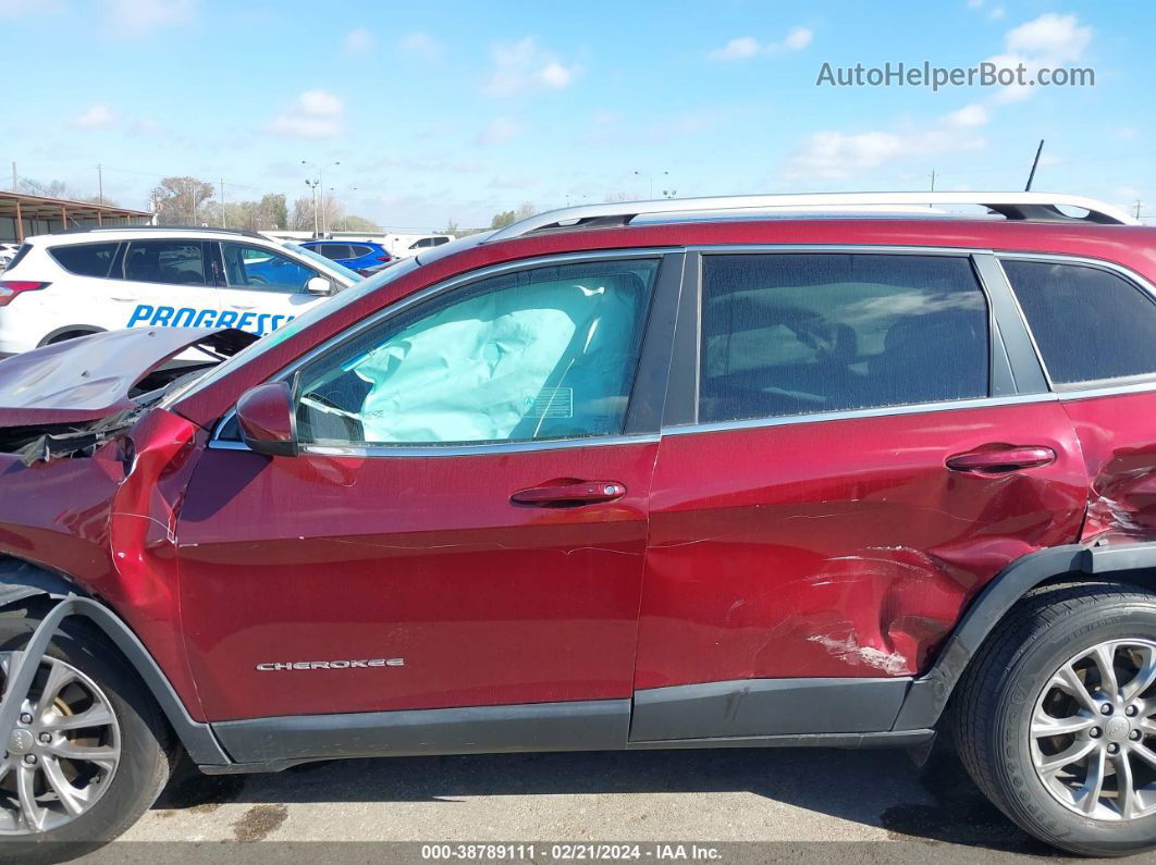 2019 Jeep Cherokee Latitude Plus Fwd Red vin: 1C4PJLLB2KD269462