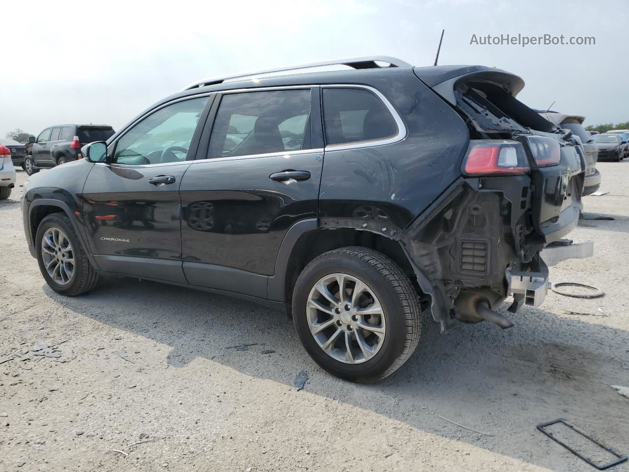 2019 Jeep Cherokee Latitude Plus Черный vin: 1C4PJLLB2KD403662