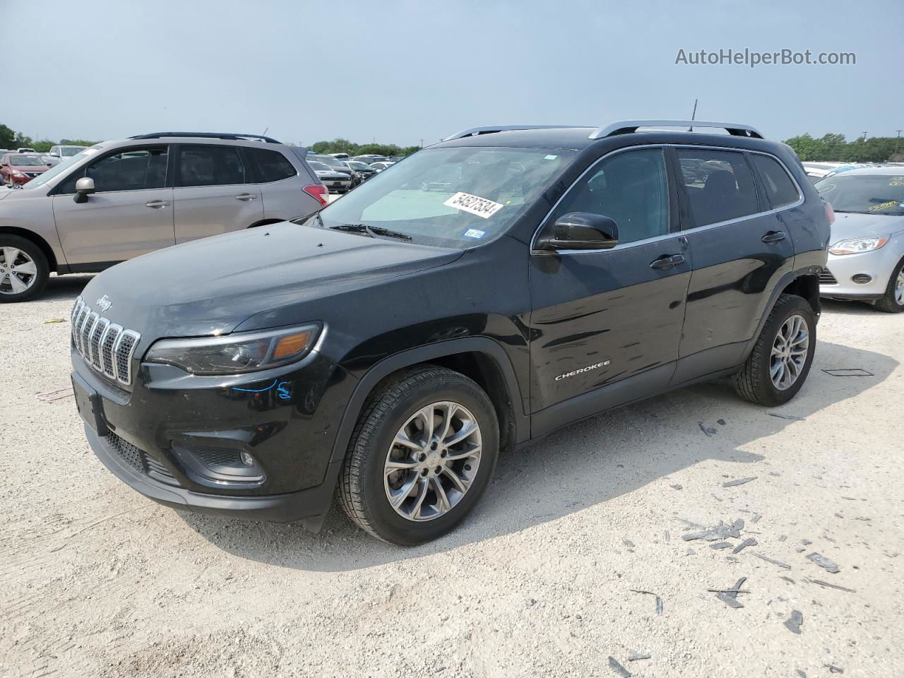 2019 Jeep Cherokee Latitude Plus Черный vin: 1C4PJLLB2KD403662