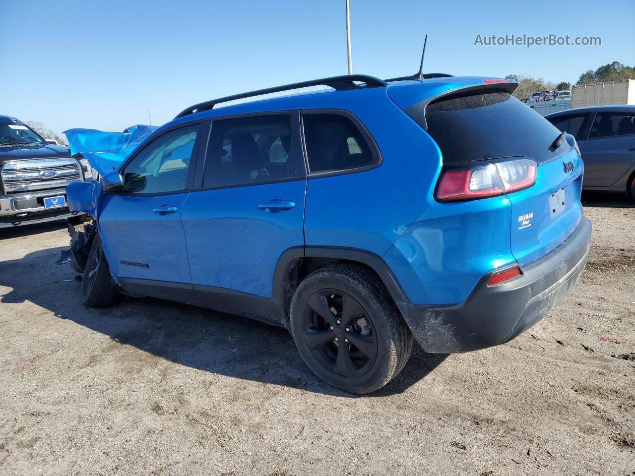 2021 Jeep Cherokee Latitude Plus Blue vin: 1C4PJLLB2MD112680