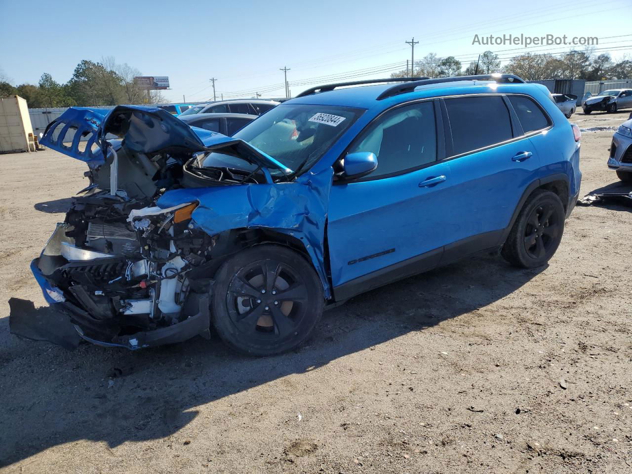 2021 Jeep Cherokee Latitude Plus Blue vin: 1C4PJLLB2MD112680