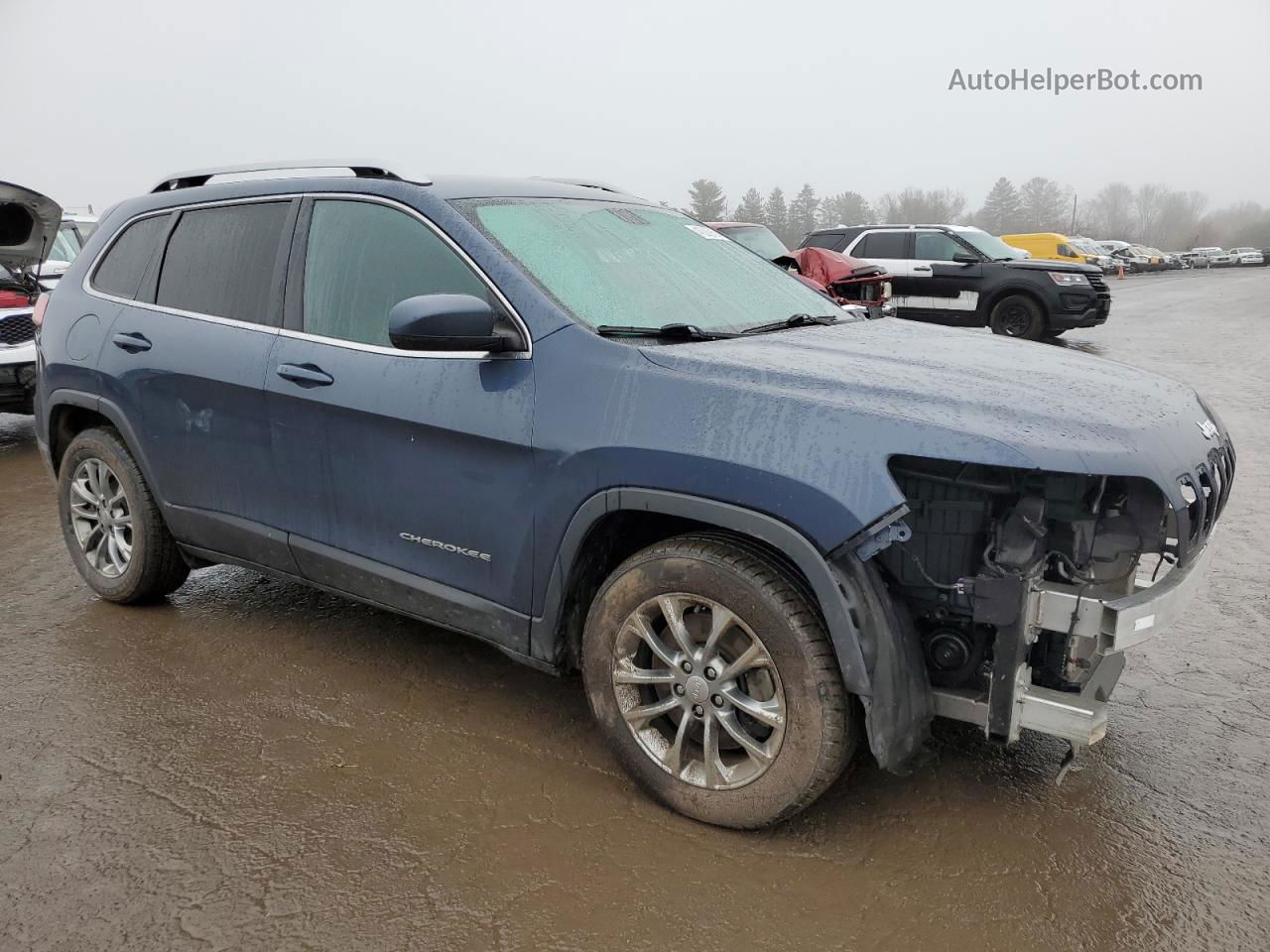 2019 Jeep Cherokee Latitude Plus Blue vin: 1C4PJLLB3KD366783