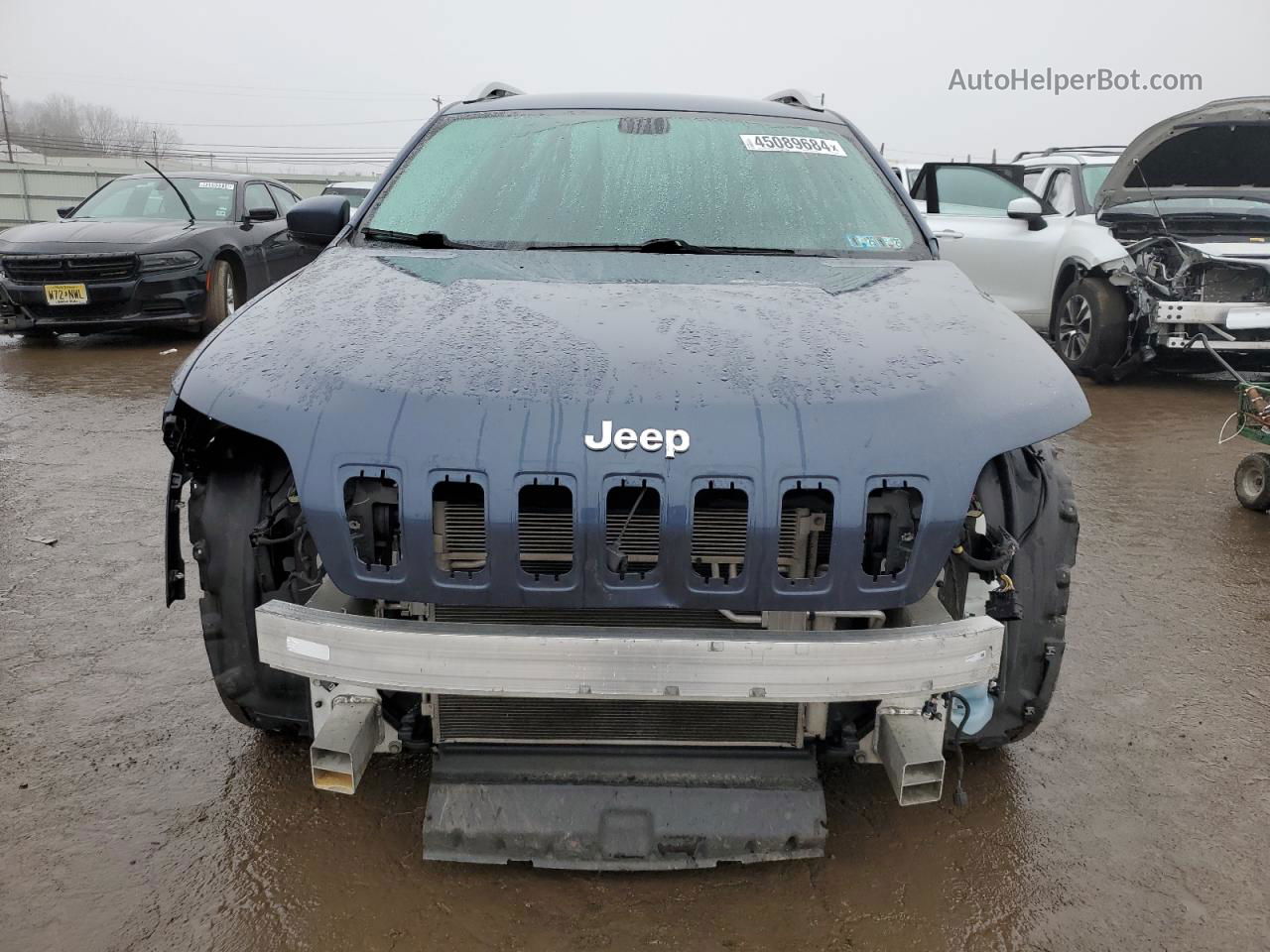 2019 Jeep Cherokee Latitude Plus Blue vin: 1C4PJLLB3KD366783