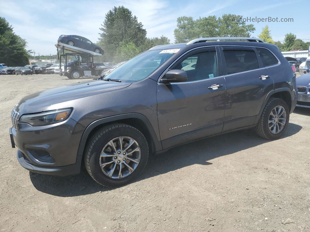 2019 Jeep Cherokee Latitude Plus Серый vin: 1C4PJLLB3KD429087