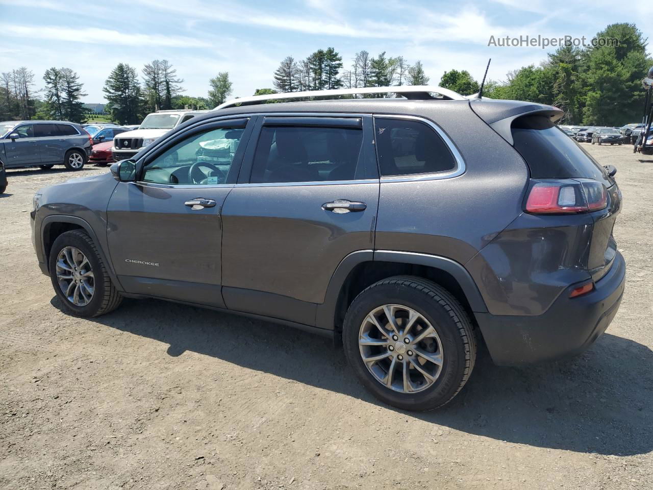 2019 Jeep Cherokee Latitude Plus Gray vin: 1C4PJLLB3KD429087