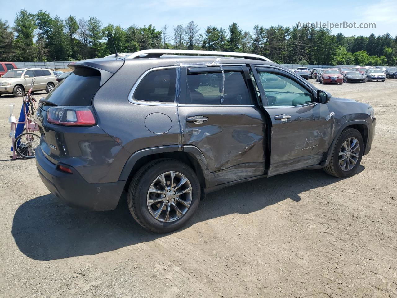 2019 Jeep Cherokee Latitude Plus Gray vin: 1C4PJLLB3KD429087