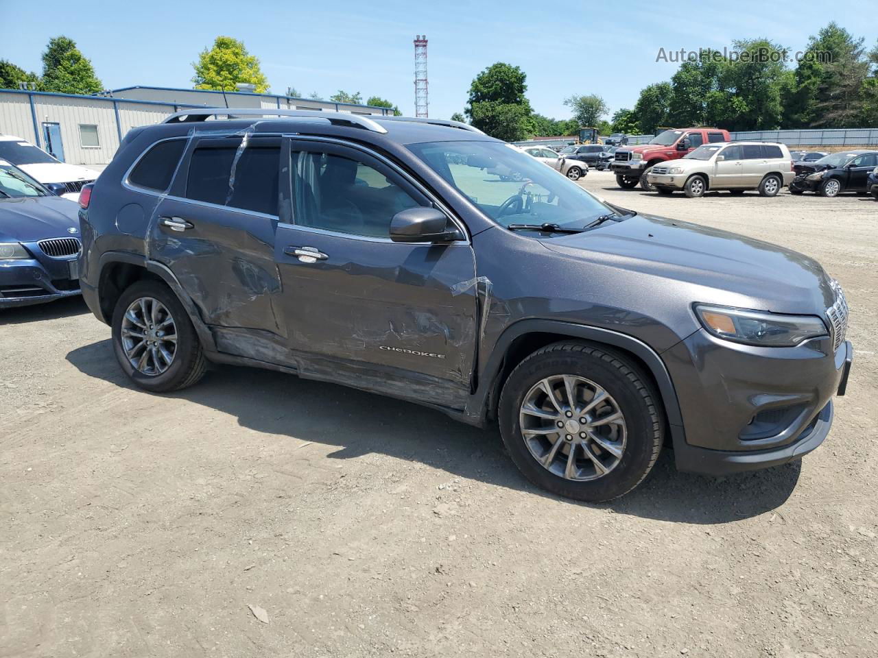 2019 Jeep Cherokee Latitude Plus Серый vin: 1C4PJLLB3KD429087