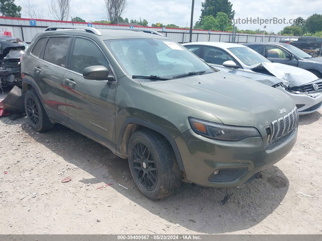 2019 Jeep Cherokee Latitude Plus Fwd Зеленый vin: 1C4PJLLB3KD439621