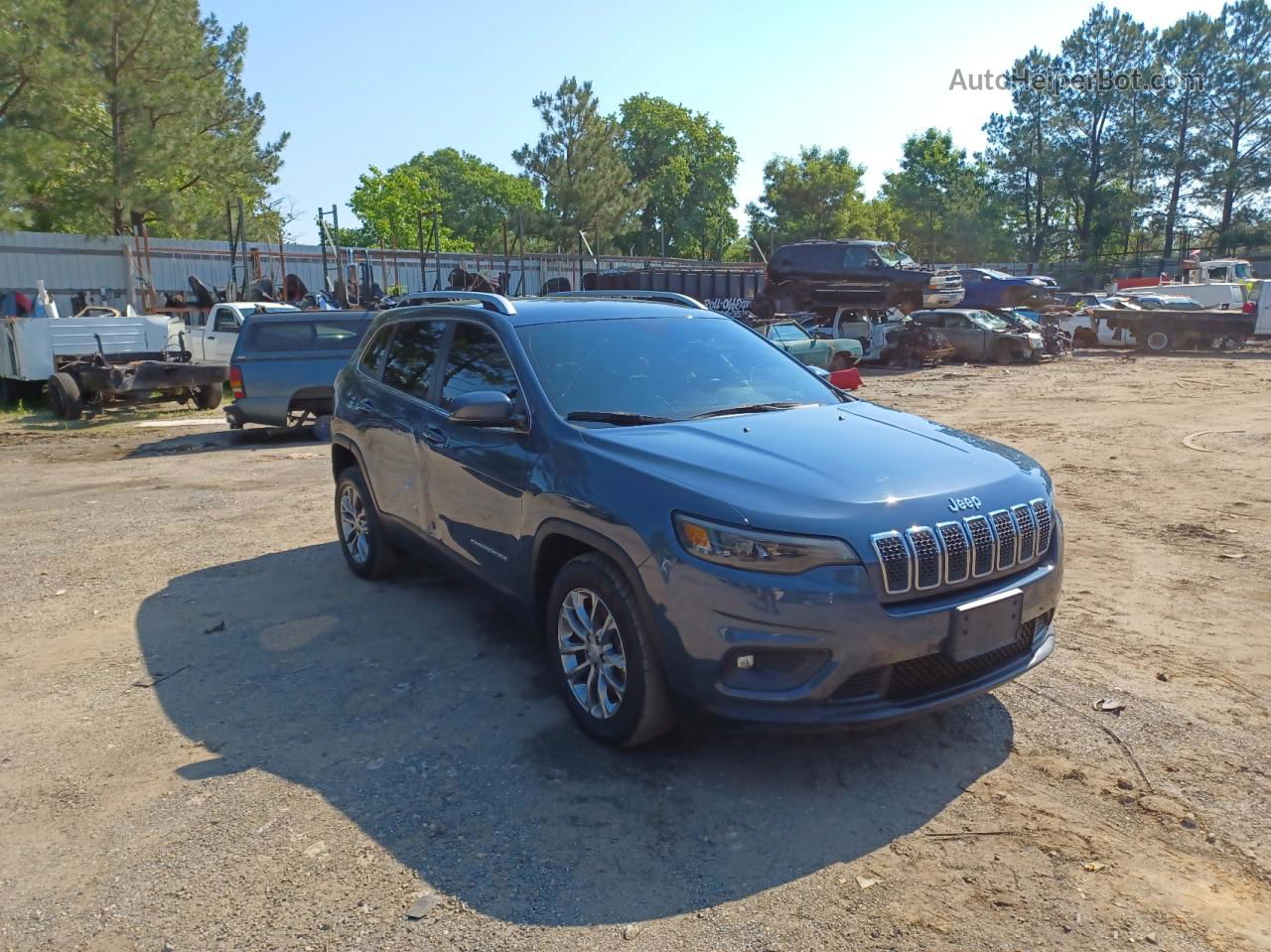 2019 Jeep Cherokee Latitude Plus Blue vin: 1C4PJLLB3KD475101