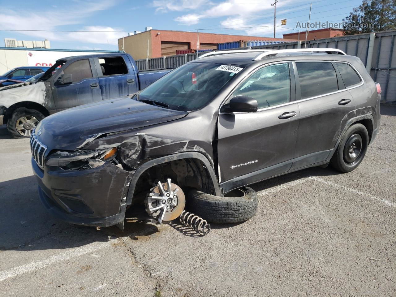 2021 Jeep Cherokee Latitude Plus Gray vin: 1C4PJLLB3MD112638