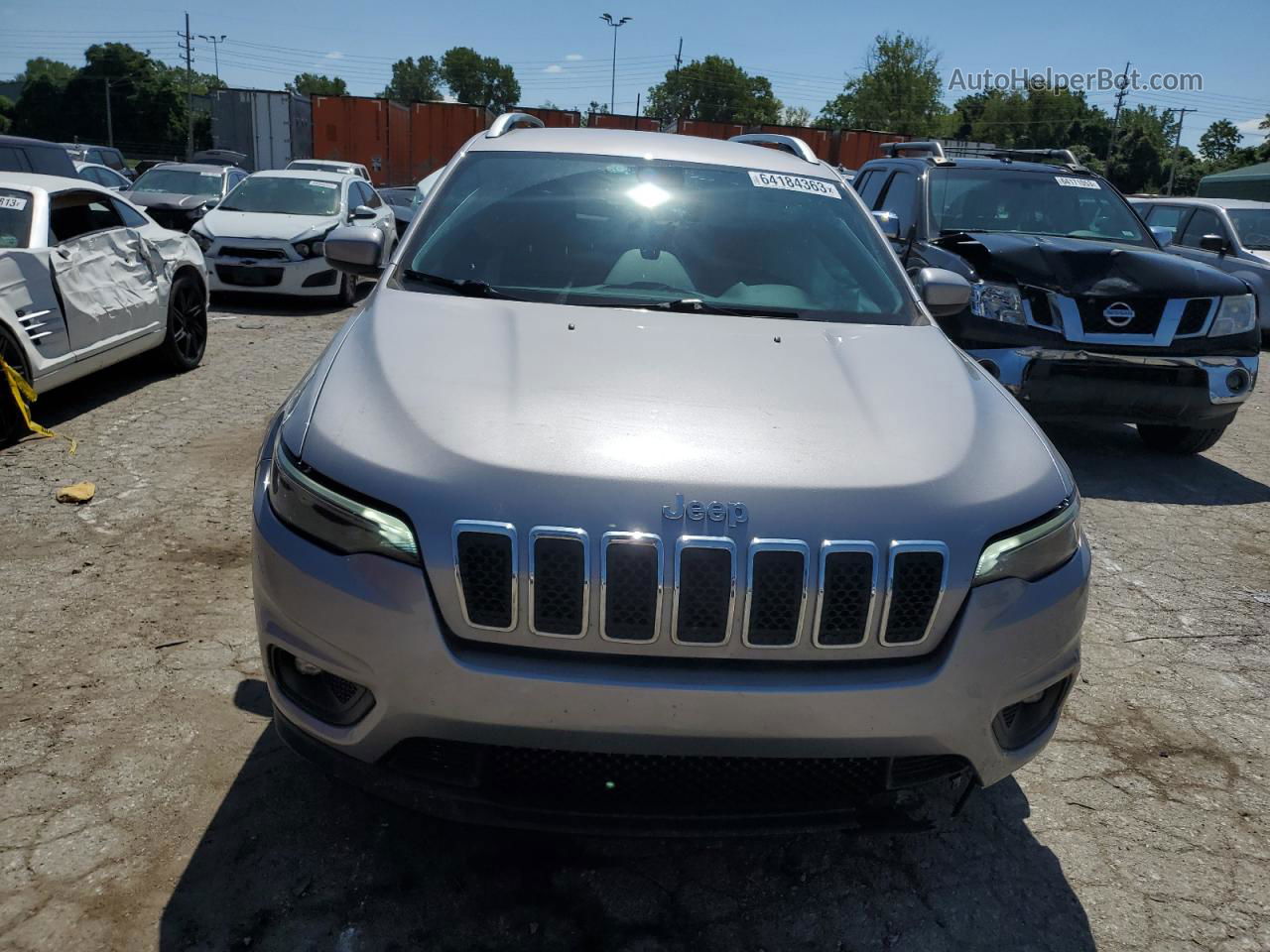 2019 Jeep Cherokee Latitude Plus Silver vin: 1C4PJLLB4KD226256