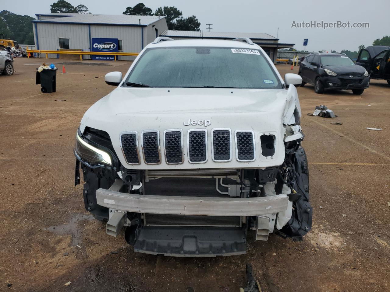 2019 Jeep Cherokee Latitude Plus White vin: 1C4PJLLB4KD232767