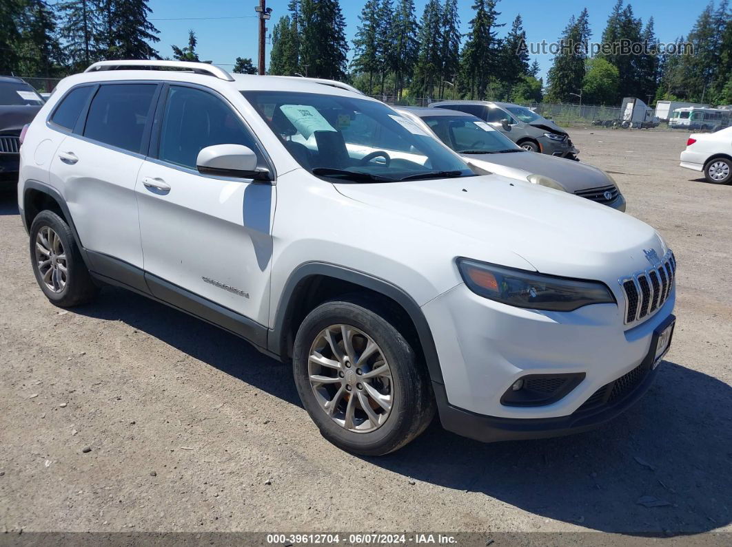 2019 Jeep Cherokee Latitude Plus Fwd White vin: 1C4PJLLB4KD264439