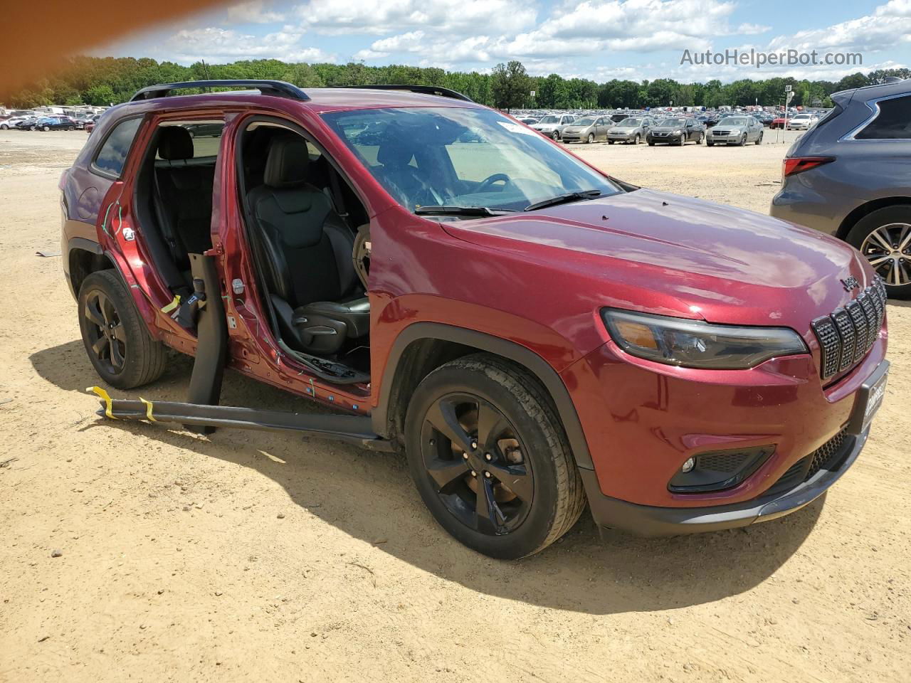 2021 Jeep Cherokee Latitude Plus Red vin: 1C4PJLLB4MD130386