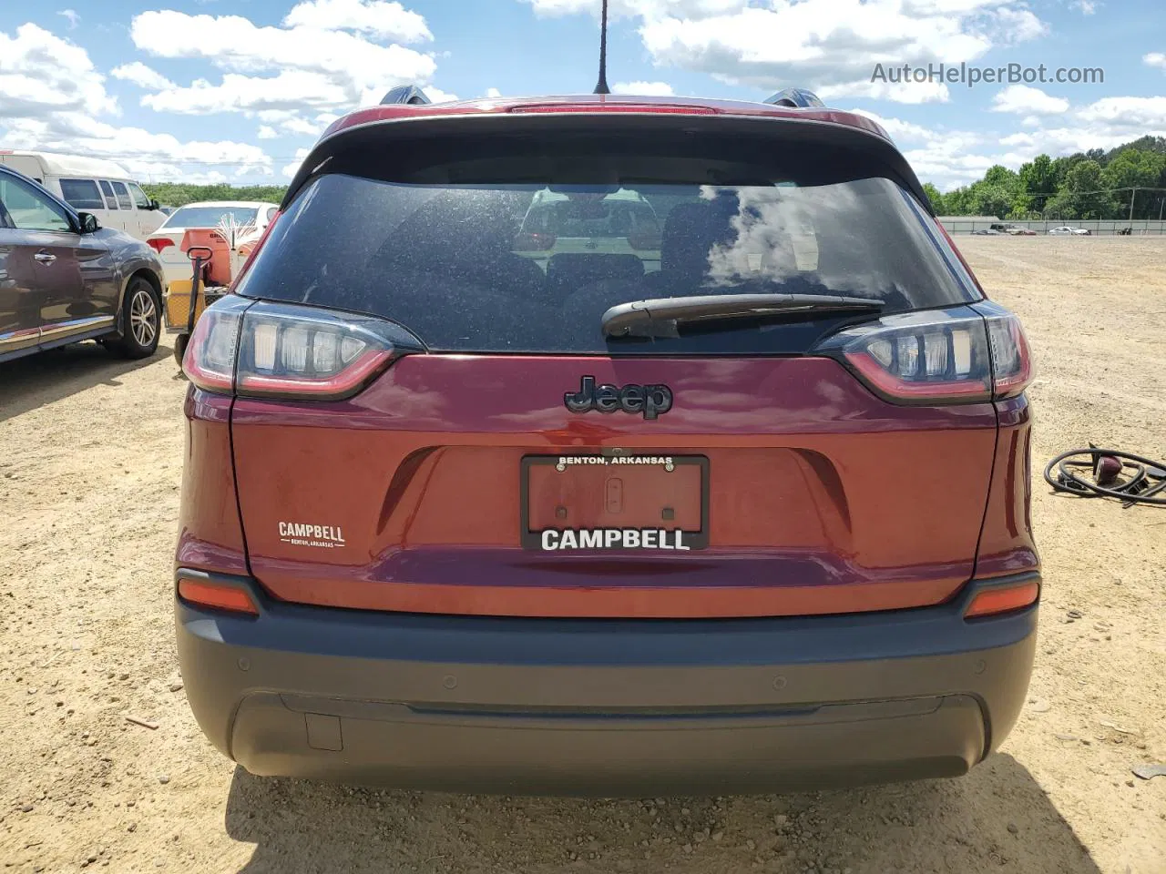 2021 Jeep Cherokee Latitude Plus Red vin: 1C4PJLLB4MD130386