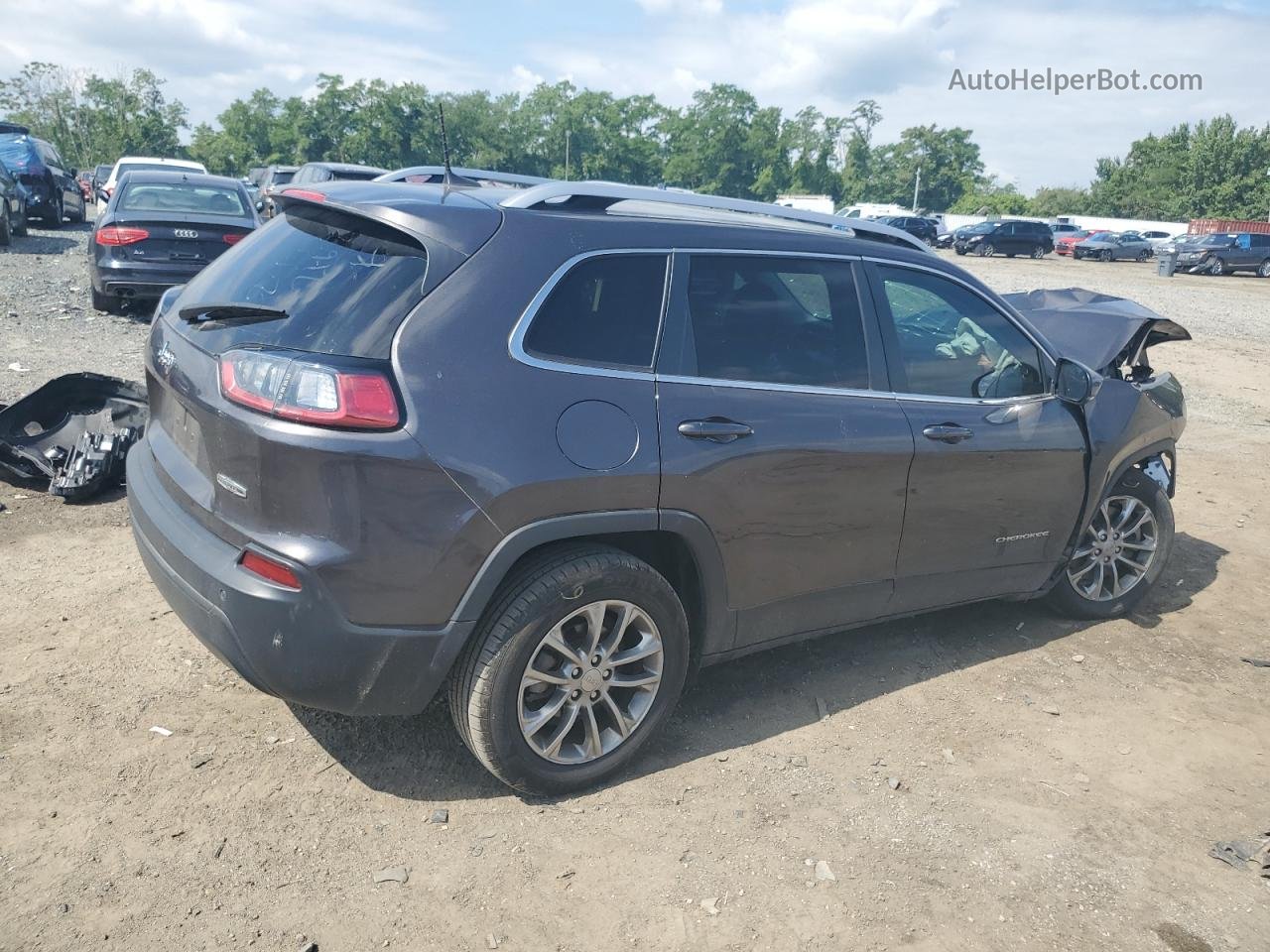 2021 Jeep Cherokee Latitude Plus Gray vin: 1C4PJLLB4MD134874