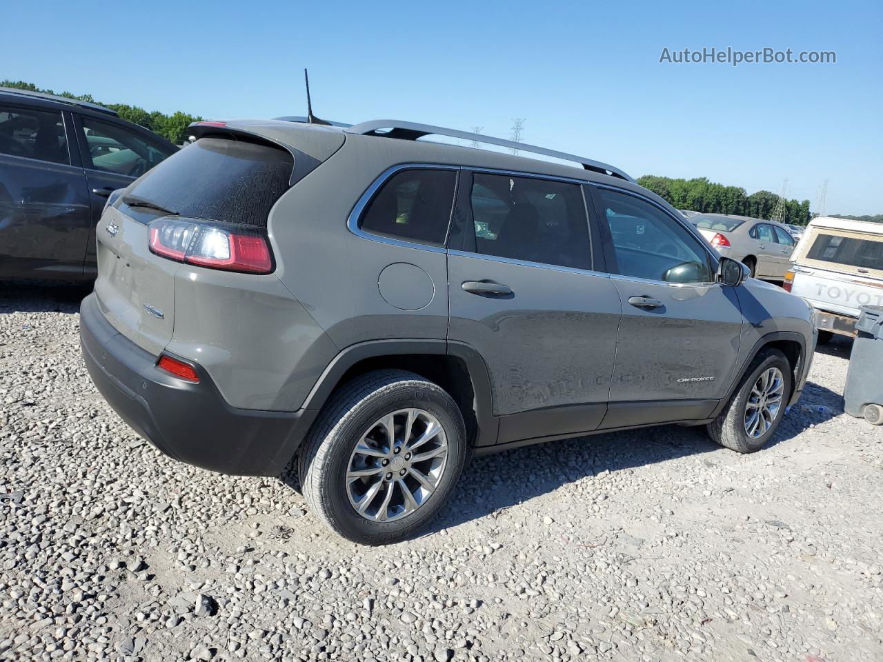 2021 Jeep Cherokee Latitude Plus Gray vin: 1C4PJLLB4MD164411