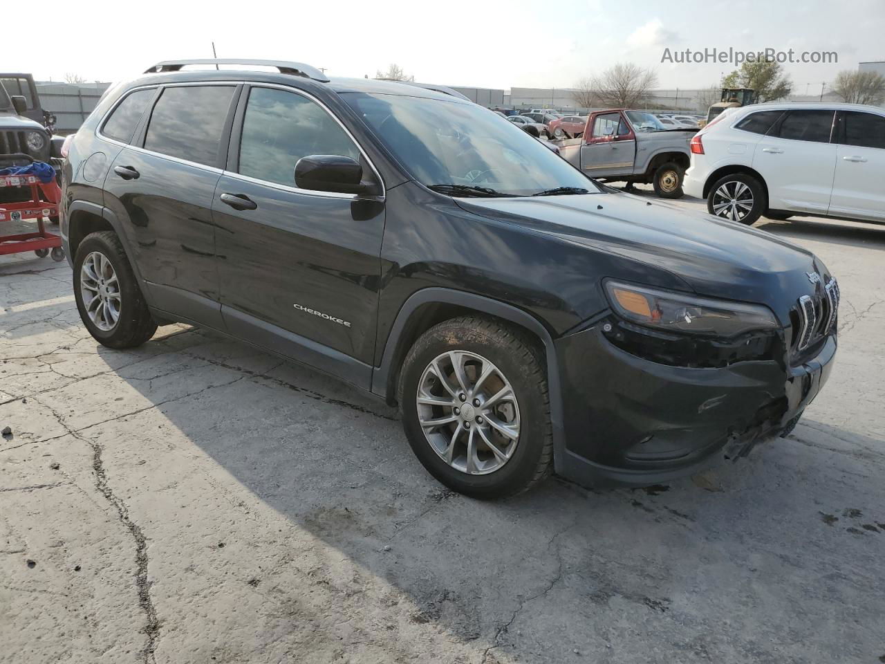 2019 Jeep Cherokee Latitude Plus Черный vin: 1C4PJLLB5KD202211