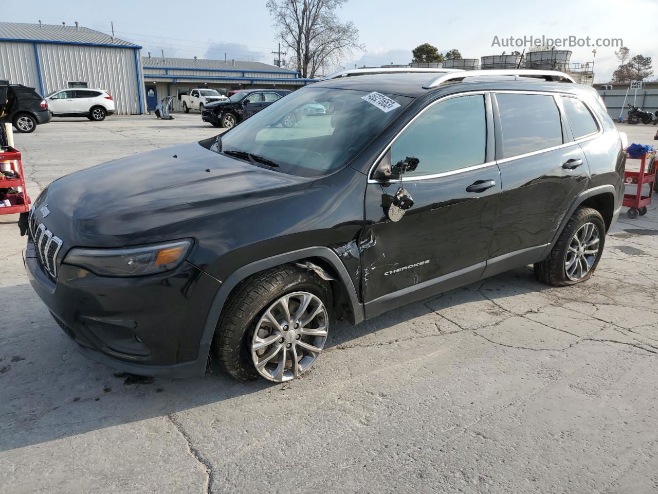 2019 Jeep Cherokee Latitude Plus Черный vin: 1C4PJLLB5KD202211