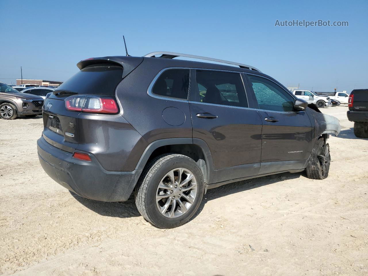 2021 Jeep Cherokee Latitude Plus Gray vin: 1C4PJLLB5MD150193