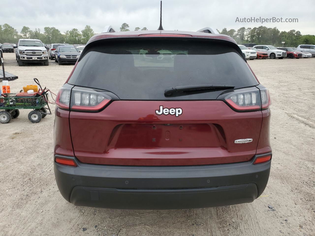 2021 Jeep Cherokee Latitude Plus Red vin: 1C4PJLLB5MD151005