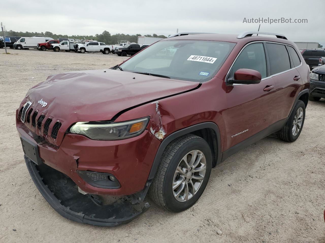 2021 Jeep Cherokee Latitude Plus Red vin: 1C4PJLLB5MD151005