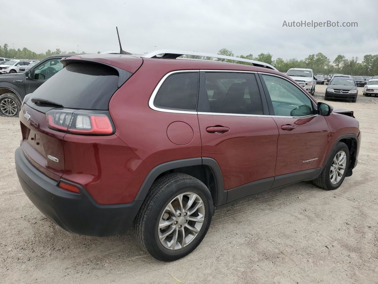 2021 Jeep Cherokee Latitude Plus Red vin: 1C4PJLLB5MD151005