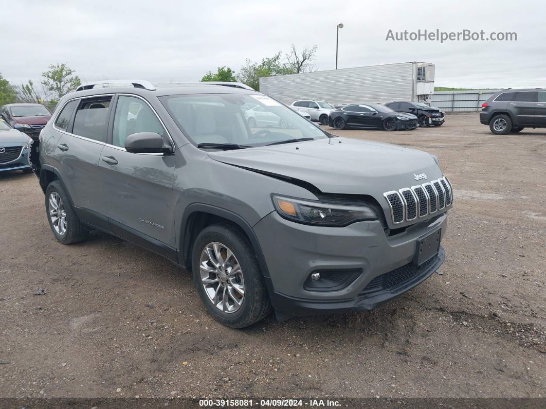 2021 Jeep Cherokee Latitude Plus Fwd Gray vin: 1C4PJLLB5MD215205