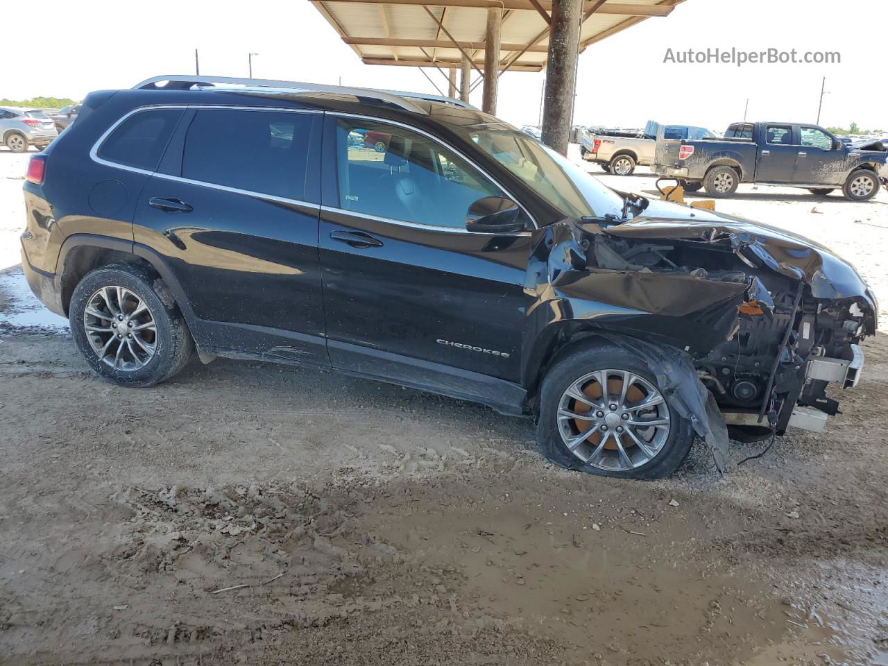 2019 Jeep Cherokee Latitude Plus Черный vin: 1C4PJLLB6KD348844