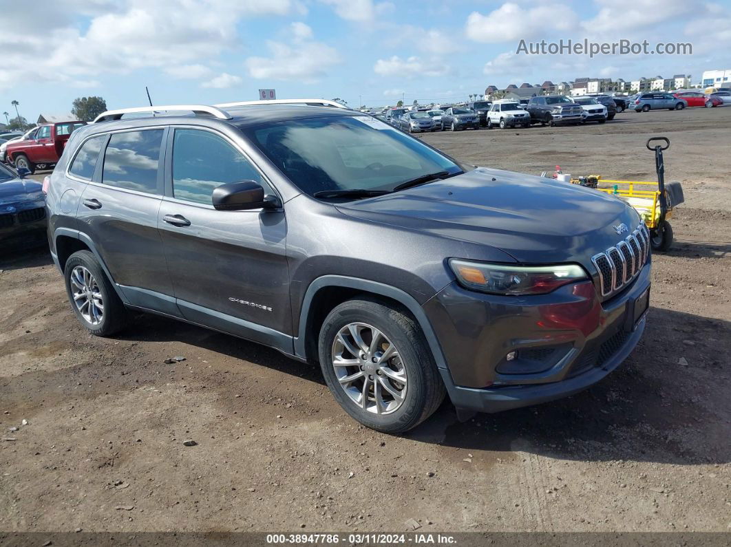 2019 Jeep Cherokee Latitude Plus Fwd Gray vin: 1C4PJLLB6KD370746