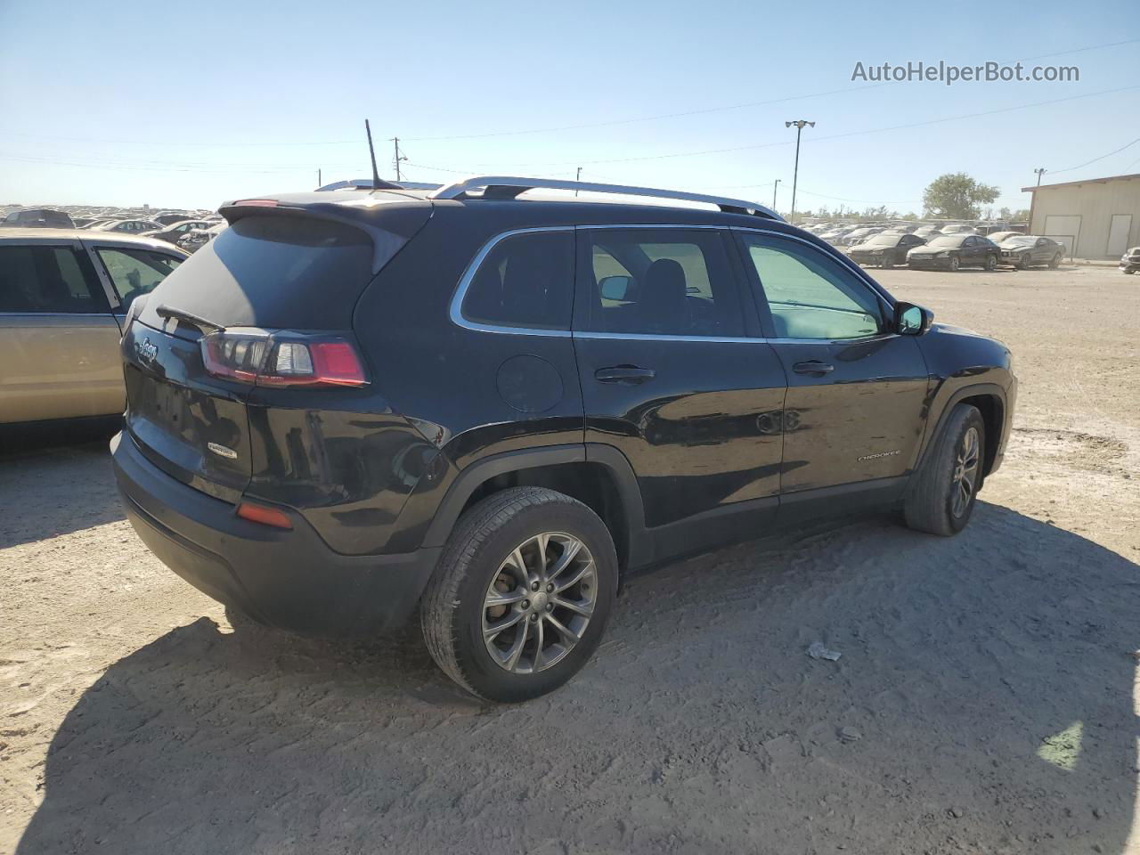 2019 Jeep Cherokee Latitude Plus Черный vin: 1C4PJLLB6KD377129