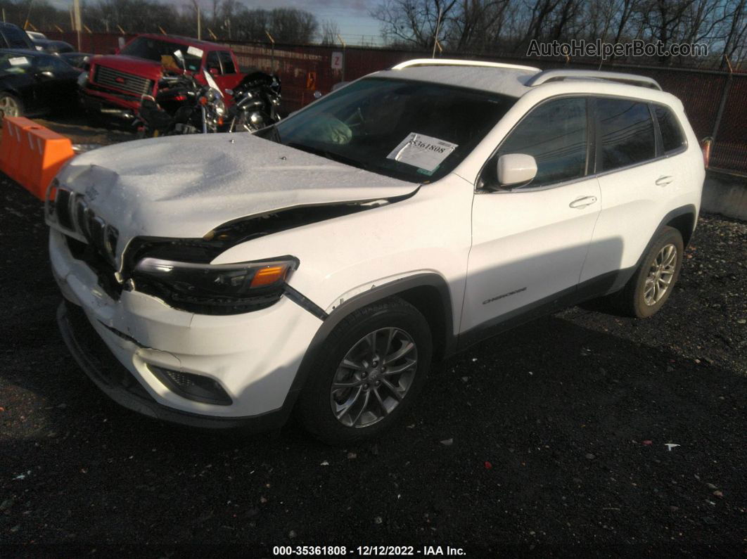 2019 Jeep Cherokee Latitude Plus White vin: 1C4PJLLB6KD380774